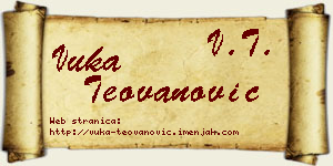 Vuka Teovanović vizit kartica